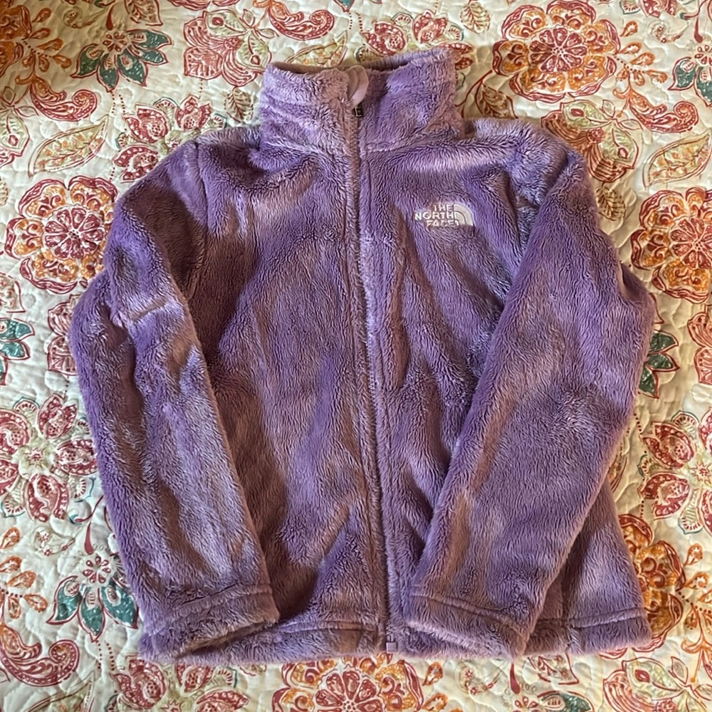 THE NORTH FACE • Girls Deep Pile Sherpa Fleece Jacket Purple Size Small